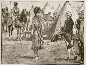 Büyük Moğol İngiliz kampına giriyor, 1765, Cassells Illustrated History of England