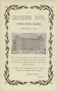 Grosvenor Oteli (gravür) by English School