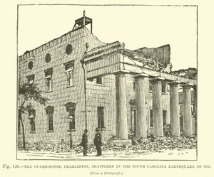 Muhafız Evi, Charleston, 1886 Güney Carolina Depreminde paramparça oldu by English School