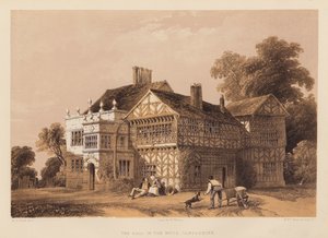The Hall in the Wood, Lancashire (aquatint) by English School