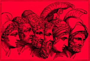 Truva Savaşı Kahramanları: Paris, Diomedes, Odysseus, Nestor, Aşil, Agamemnon, The Illustrated History of the World