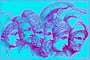 Truva Savaşı Kahramanları: Paris, Diomedes, Odysseus, Nestor, Aşil, Agamemnon, The Illustrated History of the World