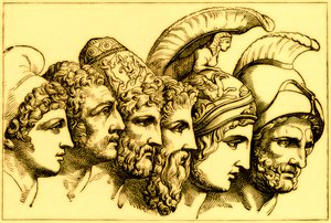 Truva Savaşı Kahramanları: Paris, Diomedes, Odysseus, Nestor, Aşil, Agamemnon, The Illustrated History of the World