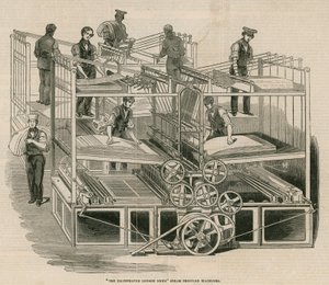 The Illustrated London News buharlı baskı makineleri by English School