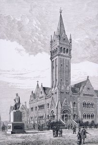 The Independent Church, Collins Street, Melbourne, Avustralya, Australian Pictures, pub. Dini Yol Cemiyeti tarafından, 1886 by English School