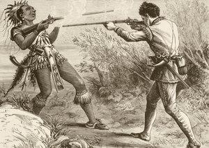 Kızılderili şef Paugus bir İngiliz milis tarafından öldürüldü (lito) by English School