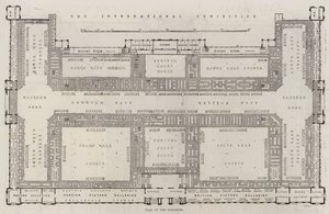 Uluslararası Sergi, Galerilerin Planı (gravür) by English School