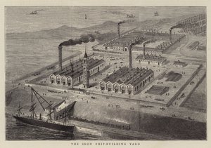Demir Gemi İnşa Tersanesi (gravür) by English School