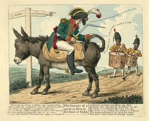 Modern Bir Kahramanın Elba Adasına Yolculuğu, pub. Londra, 1814 by English School