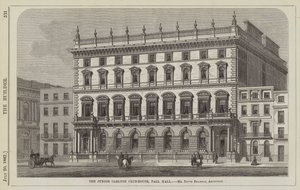 Junior Carlton Club-House, Pall Mall, Bay David Brandon, Mimar (gravür) by English School