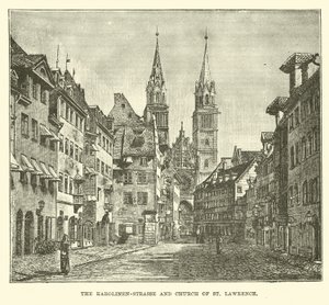 Karolinenstrasse ve St Lawrence Kilisesi by English School