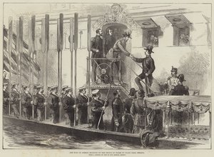 Yunanistan Kralı, Galler Prensi tarafından HMS Serapis