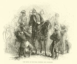 Prusya Kralı askerlerini ziyaret ediyor, Ağustos 1870 by English School