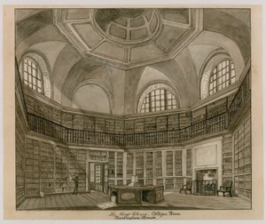 Kings Library, Octagon Room, Buckingham Palace (kağıt üzerinde wc) by English School