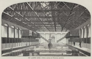 Lambeth Hamamları (gravür) by English School
