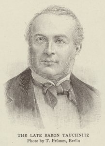 Geç Baron Tauchnitz (gravür) by English School
