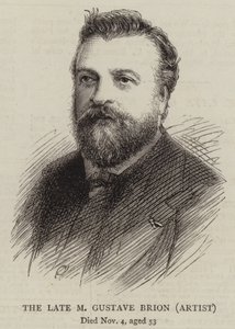 Geç M Gustave Brion, Sanatçı (gravür) by English School