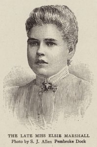Geç Bayan Elsie Marshall (gravür) by English School