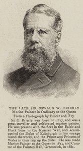 Geç Sir Oswald W Brierly (gravür) by English School