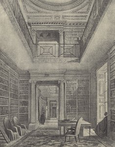 Kütüphane, 1844 (gravür) by English School