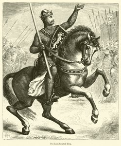 Aslan Yürekli Kral (gravür) by English School