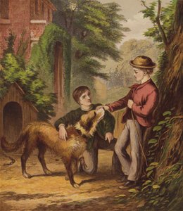 Küçük Köpek Trusty (renkli taş baskı) by English School