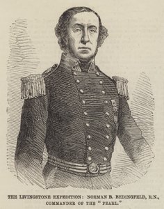 Livingstone Expedition, Norman B Bedingfeld, RN, "İnci" Komutanı (gravür) by English School