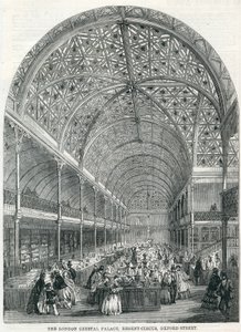 Londra Kristal Sarayı, Regent Sirki, Oxford Caddesi, 1858 by English School
