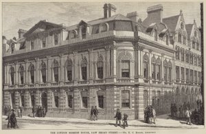 London Mission House, New Broad Street (gravür) by English School