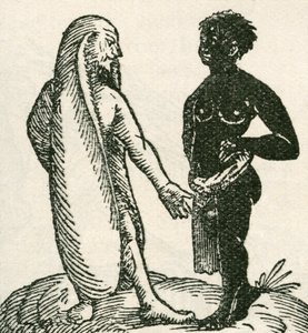 Uzun Kulaklı Adam Hizmetçisini Azarlar. Uzun Kulaklı erkeklerin Afrika'da yaşadığı söyleniyordu. Bir kulağının üzerine yatarak uyudukları ve diğerinin onları bir battaniye gibi örttüğü söylendi. 1897'de yayınlanan The Strand Magazine'den. by English School