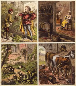 Sihirli Tabut (renkli taş baskı) by English School