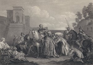 Kralın Onurlandırmaktan Zevk Aldığı Adam (gravür) by English School