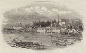 Deniz Arsenal, Konstantinopolis (gravür) by English School