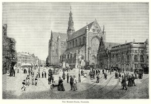 Pazar Yeri, Haarlem (gravür) by English School