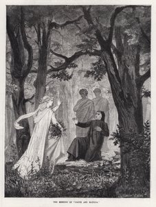 "Dante ve Matilda"nın Buluşması (gravür) by English School