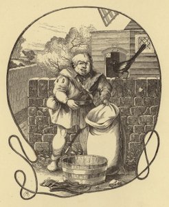 Trompington Değirmencisi, Geoffrey Chaucer (gravür) by English School