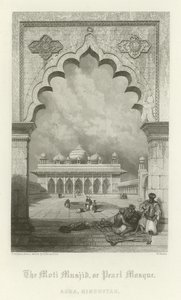Moti Mescidi veya İnci Camii, Agra, Hindistan by English School