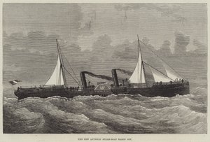 Yeni Antwerp Buharlı Tekne Baron Osy (gravür) by English School