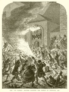 Newgate Hapishanesini yakan Popery İsyancıları, 1780 by English School