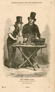 Londra İşçi ve Londra Yoksullarından Oyster Stall by English School