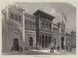 Paris Sergisi, İspanyol Pavyonu (gravür) by English School