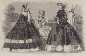 Ağustos için Paris Modası (gravür) by English School