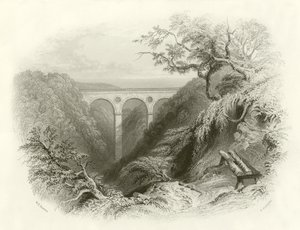 Peaths Köprüsü ve Ravine, Berwickshire by English School