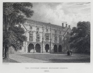 Pepysian Kütüphanesi, Magdalen Koleji, 1842 by English School