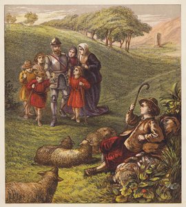 Hacı Çocuklar (renkli taş baskı) by English School