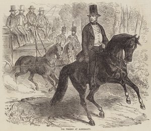 The Premier at Aldershott (gravür) by English School