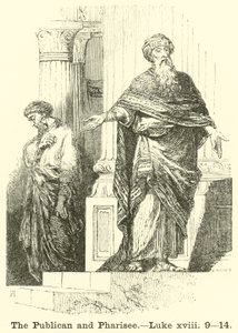 The Publican and Pharisee, Luka, xviii, 9, 14 by English School