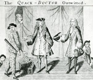 The Quack Doctor Outwitted, Sutton Nichols tarafından yayınlandı, 1558 by English School