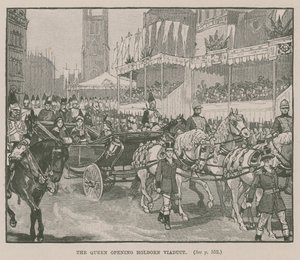 Kraliçe açılış Holborn Viyadüğü, Londra by English School
