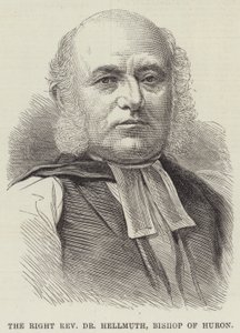 Sağ Muhterem Dr Hellmuth, Huron Piskoposu (gravür) by English School